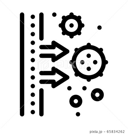 subcutaneous infections harm icon vector outline illustration 65834262