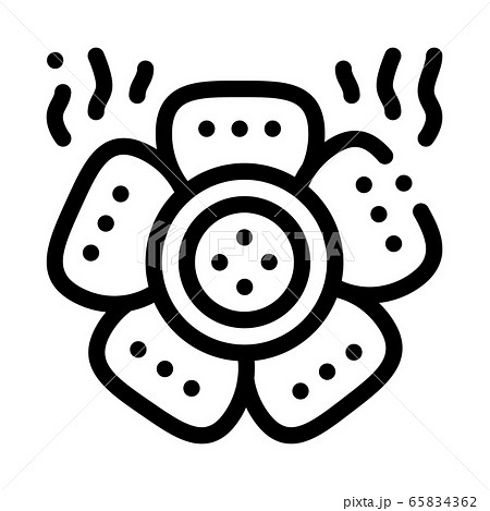 kind of malaysian flower icon vector outline illustration 65834362