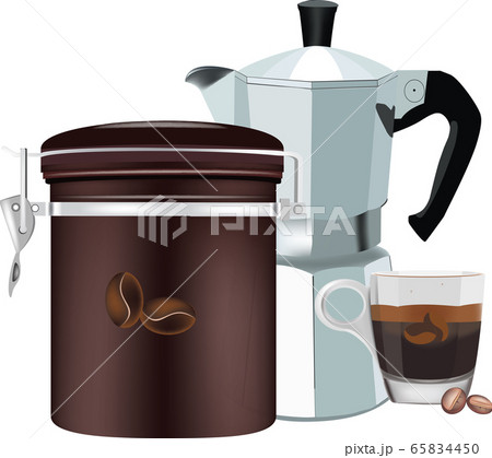 Coffee bar accessories with ripe berries Coffee bar accessories with ripe berries 65834450