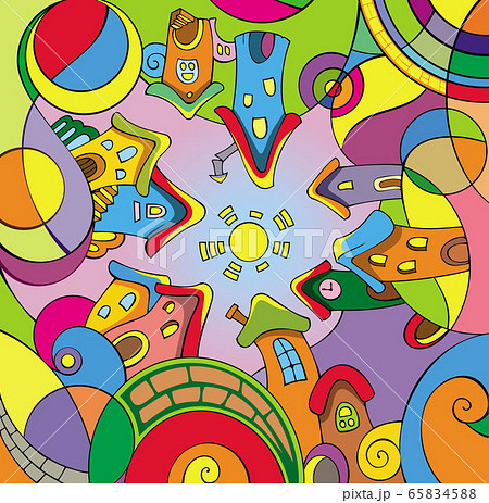 Cartoon town Cartoon town 65834588