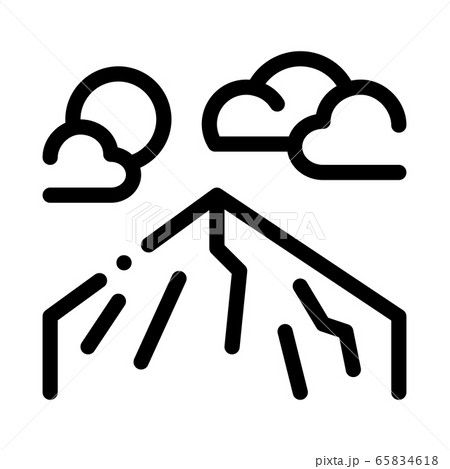 mountain peak icon vector outline illustration mountain peak icon vector outline illustration 65834618