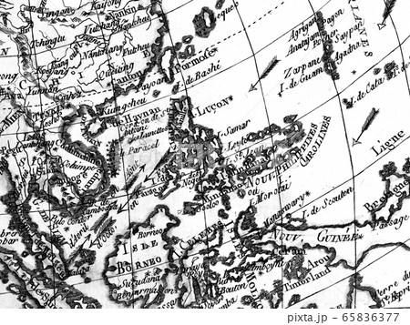 アンティークの世界地図 フィリピンの写真素材