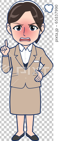 A young woman in a suit _ whole body 65837990