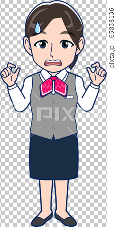 事務員の若い女性_全身 65838136