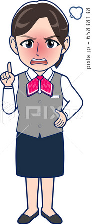 事務員の若い女性_全身 65838138