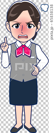 事務員の若い女性_全身 65838138