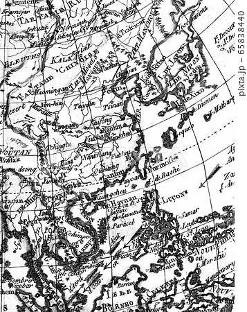 アンティークの世界地図 東アジア アンティークの世界地図 東アジア 65838440