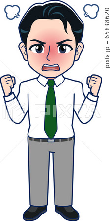 Yシャツを着たサラリーマン_全身 65838620