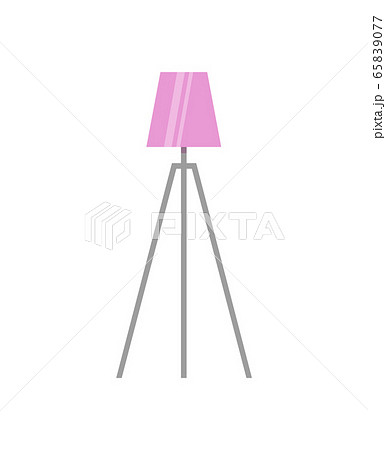 Pink Lamp on Tripod, Illuminated Antique Torchere 65839077