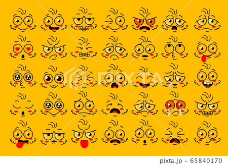 Funny face eye parts with expressions emotion 65840170