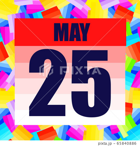 June 25 icon. For planning important day. Banner for holidays and special days. June twenty fifth. 65840886