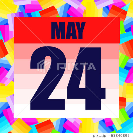 May 24 icon. For planning important day. Banner for holidays and special days. Twenty-fourth of may. 65840895