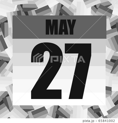 May 27 icon. For planning important day. Banner for holidays and special days. May 27th. 65841002