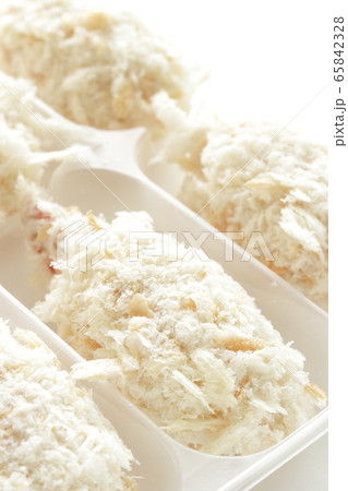 冷凍食品の蟹爪コロッケの写真素材