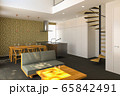 Living room 3D rendering 65842491