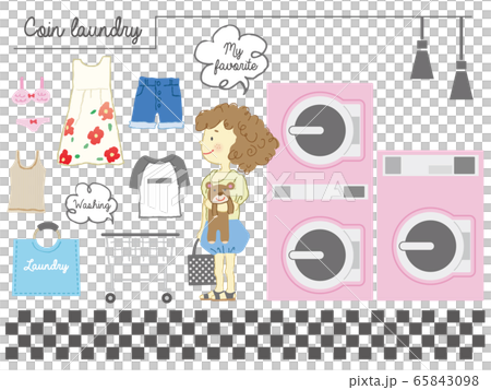 Coin laundry illustration 1 Coin laundry illustration 1 65843098