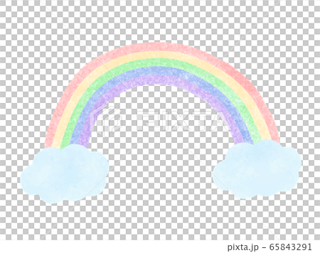 虹 Rainbow And Cloudsのイラスト素材