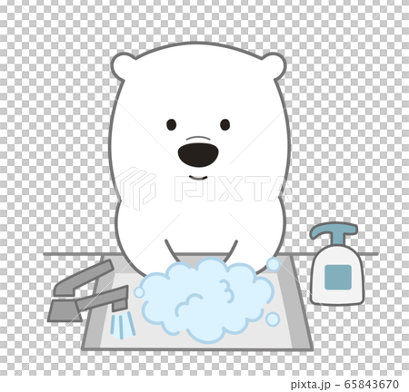 mopping clipart black and white bear