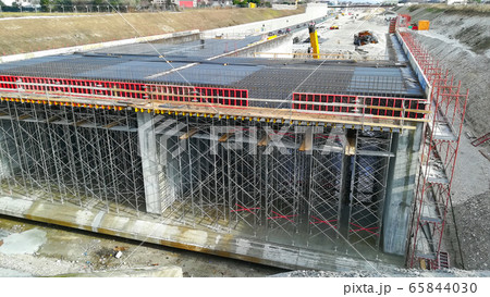 Highway construction site view. Civil engineering 65844030