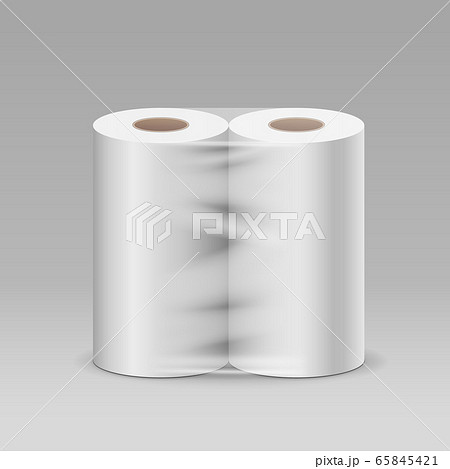 Plastic roll tissue package, design background 65845421