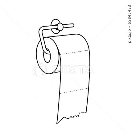 Tissue roll white paper ,design black and white 65845423