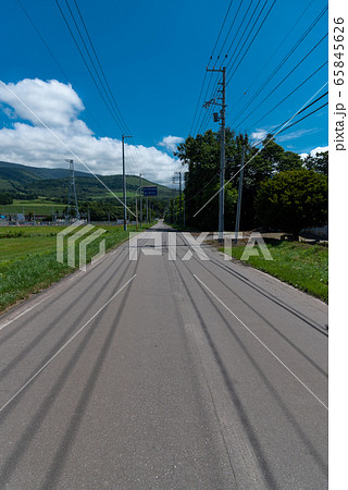 直線　道路　北海道 65845626