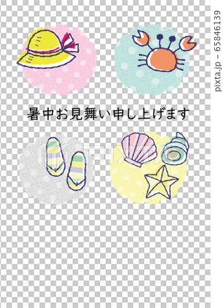 Summer material summer greeting postcard 65846139