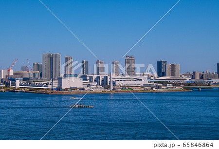 日本の東京都市景観　豊洲市場などを望む＝3月20日 65846864