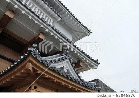 鹿児島城の御楼門と空 65846876