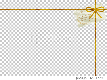 麻ひものリボン　小包風　「for you」 65847790