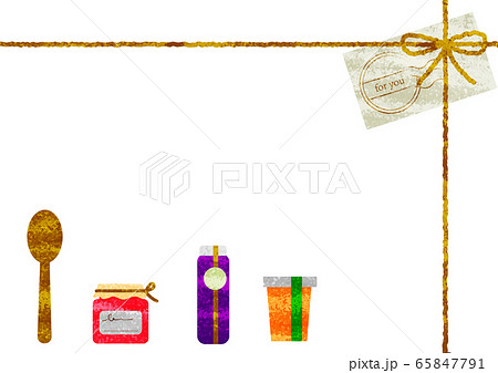 麻ひものリボンとジャムのセット 小包風 「for you」 麻ひものリボンとジャムのセット 小包風 「for you」 65847791