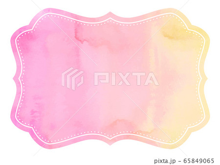 水彩_背景_フレーム_watercolor-Gradation-classicFrame 65849065
