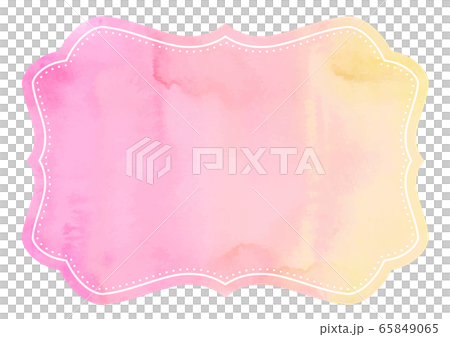 水彩_背景_フレーム_watercolor-Gradation-classicFrame 65849065