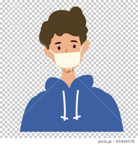 【新しい生活様式】マスクを着用する男性 65849576