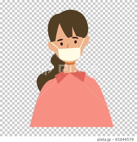 【新しい生活様式】マスクを着用する女性 65849579