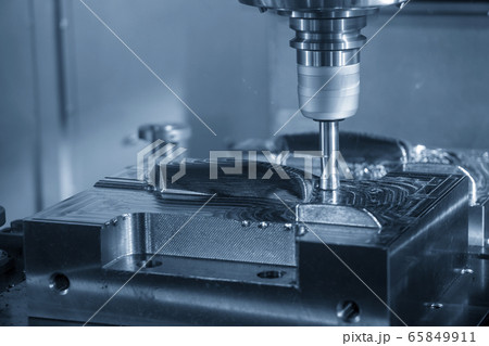 The CNC milling machine rough cutting. 65849911