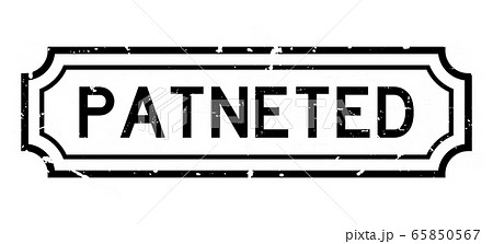 Grunge black patented word rubber business seal stamp on white background Grunge black patented word rubber business seal stamp on white background 65850567