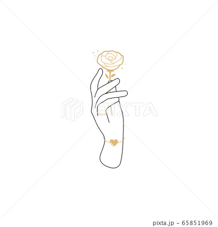 Hand line logo gesture. Hand line logo gesture. 65851969