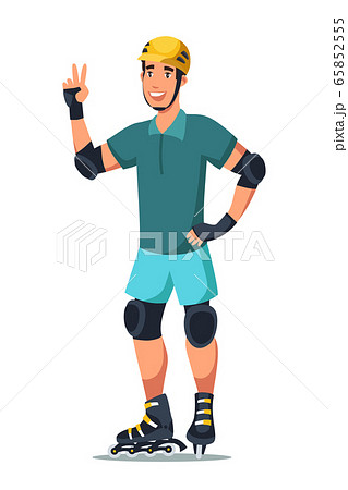 Roller skater flat vector illustration Roller skater flat vector illustration 65852555