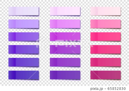 Realistic sticky notes collection. Post note stickers. Colorful sticky paper sheets. Vector 65852830
