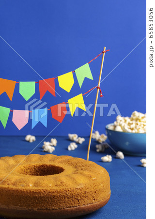 Brazilian cornmeal cake, sweet food for festa 65853056