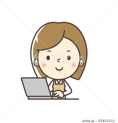 人物：女性 パソコンを操作する女性 65853511