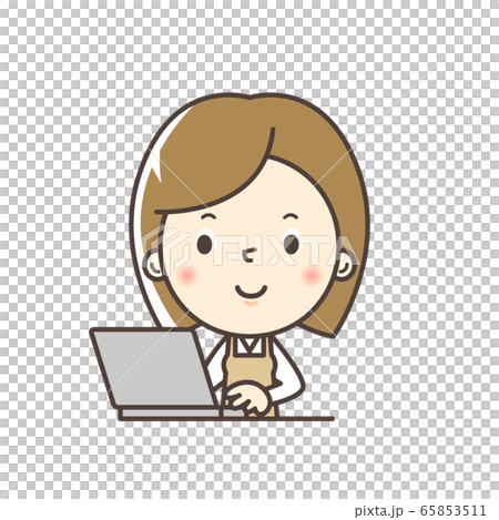 人物：女性 パソコンを操作する女性 65853511