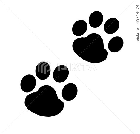 肉球 犬の足跡 2つバージョンのイラスト素材