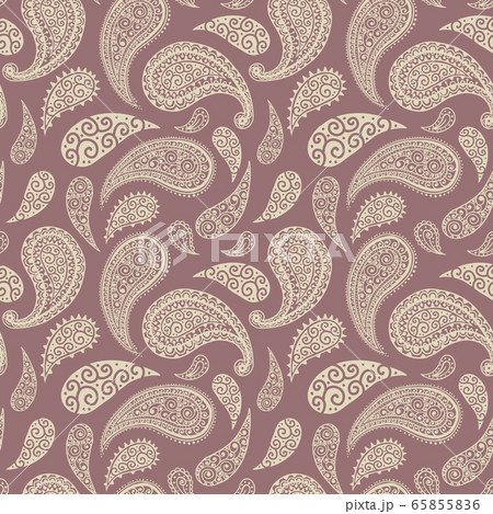 Paisley floral pattern background, pink red, blue 65855836