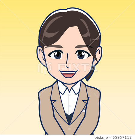 銀行窓口の女性のイラスト素材 銀行窓口の女性のイラスト素材