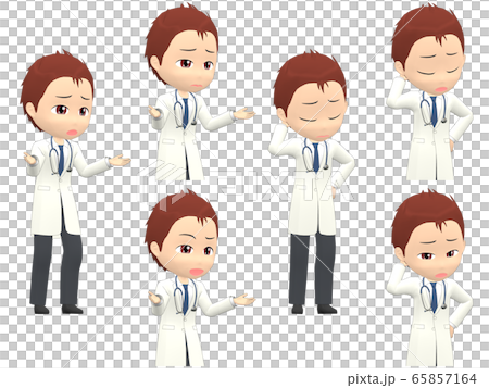 【困るA】 男性 医者 ショート 斜め 65857164