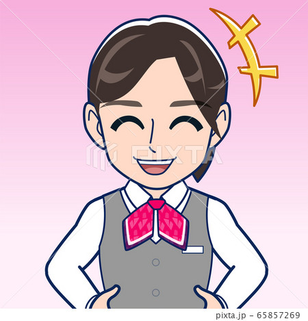 事務員の若い女性イラストのイラスト素材