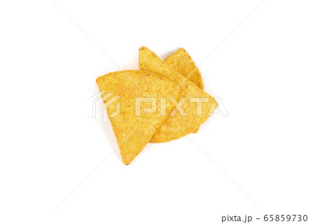 mexican nachos chips, isolated on white background mexican nachos chips, isolated on white background 65859730