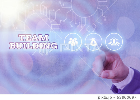Writing note showing Team Building. Business photo 65860697